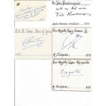 Royalty Collection of five signed cards includes Queen Margarita and King Simeon of Bulgaria,