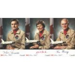 Canadian Astronauts five signed 6 x 4 inch colour portraits, includes Marc Garneau, Ken Money,