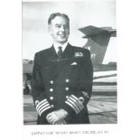 WW2 Capt Eric Winkle Brown DSC AFC signed 7 x 5 inch b/w photo from 617 sqn Dambuster historian