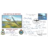 Seventeen Battle of Britain pilots signed 1997 BOB Memorial flight cover. Autograph include