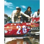 Formula One Jacky Ickx signed 10 x 8 inch colour race car photo. Good Condition. All autographs