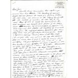 WW2 617 sqn Tirpitz Raider Terry Kearns two page very detailed hand written letter regarding