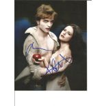 Robert Pattinson and Kristen Stewart signed 10 x 8 inch colour photo from The Twilight Saga . Good