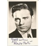 Richard Burton signed piece fixed to bottom of 6 x 4 inch b/w photo. Good Condition. All