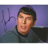 Star Trek Leonard Nimoy as Spock signed colour 10 x 8 inch photo. Nimoy made his first appearance in