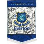 Football Everton legends multi signed pennant. Good Condition. All autographs are genuine hand