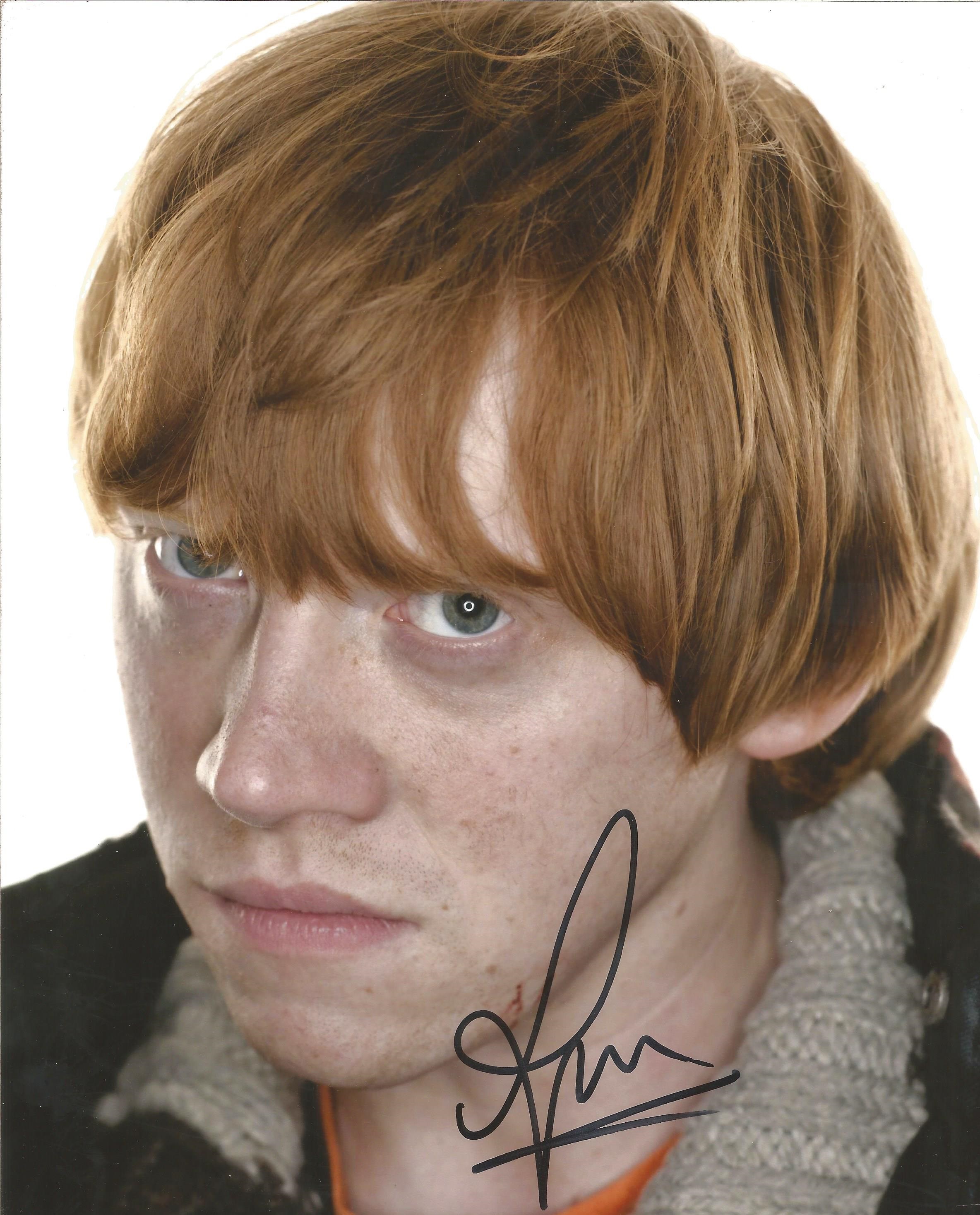 Rupert Grint Harry Potter signed 10 x 8 inch colour portrait photo. Good Condition. All autographs