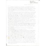 WW2 617 sqn Tirpitz raider Tom Bennett Typed signed letter, two pages with details for Lectures on