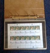 Europa Mint Stamp block collection in logoed album. 25 full miniature sheets, including United