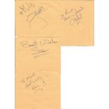 Gerry and the Pacemakers signed loose album pages. Dedicated. Good Condition. All autographs are