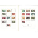 Trinidad and Tobago stamp collection on 16 loose album pages. Good condition Est.