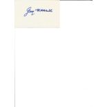 Gary Merrill signed white card with unsigned 6x4 photo. (August 2, 1915 - March 5, 1990) was an