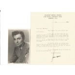 James Mason signed 6x4 black and white photo with TLS. 15 May 1909 - 27 July 1984) was an English