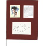 Paul Anka signature piece. Dedicated. Good Condition. All autographs are genuine hand signed and