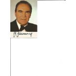 Max Schmelling boxing legend signed 6 x 4 colour portrait photo. Good Condition. All autographs