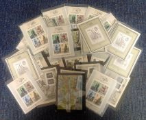 Assorted mint miniature stamp sheets. Approx 50 included. Face value £30. Good Condition. All