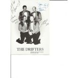The Drifters Signed Promo Photo Inc. Johnny Moore, Roy Hemmings, Rohan Delano Turney Etc. Good