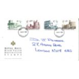 GB FDC postmarked 18/10/98 London FDI. High value castles. Stamps with values £1, £1. 5, £2 and £