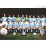 Manchester City Football Autographed 12 X 8 Photo, A Superb Image Depicting Manchester City