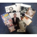 Assorted TV signed collection. Includes Frank Skinner signed 6x4 white card with unsigned 10x8 black