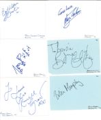 Comedy signed white card collection. Includes Duggie Brown, Wyn Calvin, Brian Murphy, Bob Bevan,