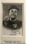 George Robey actor signed 6 x 4 inch b/w photo nicely framed and mounted with name plaque to an