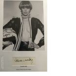 Joanna Lumley actress autograph mounted and framed with Avengers Purdy b/w photo to an overall