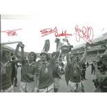 Man United Football Autographed 12 X 8 Photo, A Superb Image Depicting Players Parading The Fa Cup