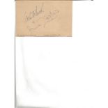 Webster Booth signed album page. 21 January 1902 - 21 June 1984) was an English tenor, best