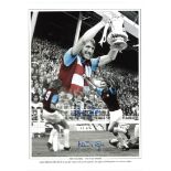 Football Billy Bonds and Alan Taylor 16x12 signed colour enhanced montage photo picturing the