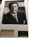 Robert Taylor autograph album display. Comprises vintage autograph album page, signed in black