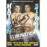 Michael Gomez signed fight programme. Signed on front cover. Sport autograph. Good Condition. All