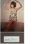 Leslie Caron autograph mounted with colour photo to an overall 16 x 12 inches. Leslie Claire