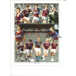 The Boys of 86 West Ham Utd 10x8 colour montage photo signed by Steve Whitton, Phil Parkes, Geoff