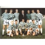 Celtic Football Autographed 12 X 8 Photo, A Superb Image Depicting Celtic's 1967 European Cup