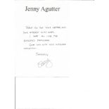 Jenny Agutter ALS. Good Condition. All autographs are genuine hand signed and come with a