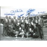 Derby County Football Autographed 12 X 8 Photo, A Superb Image Depicting Derby County Players Posing