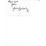 Julia Sawalha signed 6x4 white card. Dedicated. Good Condition. All autographs are genuine hand