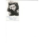 Diana Lynn signed 6x4 black and white photo. July 5, 1926 - December 18, 1971) was an American