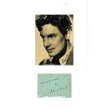 Robert Donat signature piece mounted below vintage photo with printed signature. Approx overall size