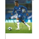 Callum Hudson-Odoi Signed Chelsea 8x10 Photo. Good Condition. All autographs are genuine hand signed