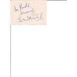 Dermot Walsh signed album page. (10 September 1924 - 26 June 2002) was an Irish stage, film and