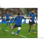 Maxime Machenaud Signed France Rugby 8x10 Photo. Good Condition. All autographs are genuine hand