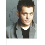 Michael Buble signed 10x8 colour photo. Canadian singer, songwriter, actor and record producer. Good