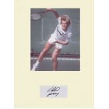 Stefan Edberg. Signature mounted with Wimbledon picture. Professionally mounted to 16 x 12 inches.