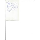 Simon Williams signed album page. English actor known for playing James Bellamy in the period