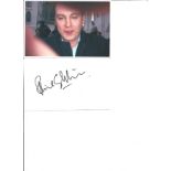 Philip Glenister signed white card approx 6 x 4 inches with small colour photo. Philip Haywood