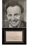 David Jacobs autograph mounted with b/w portrait photo to an overall 16 x 12 inches. David Lewis