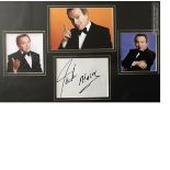 Jackie Mason autograph mounted with photos to an overall 16 x 12 inches. American stand-up
