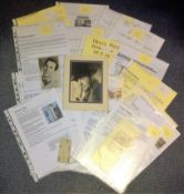 Vintage music and entertainment collection 19 items includes signed album pages and signed photo